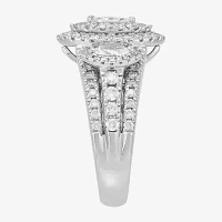 Womens CT. T.W. Natural White Diamond 14K White Gold Engagement Ring