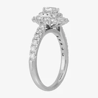 Womens 1 1/2 CT. T.W. Natural White Diamond 14K White Gold Engagement Ring