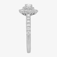 Womens 1 1/2 CT. T.W. Natural White Diamond 14K White Gold Engagement Ring