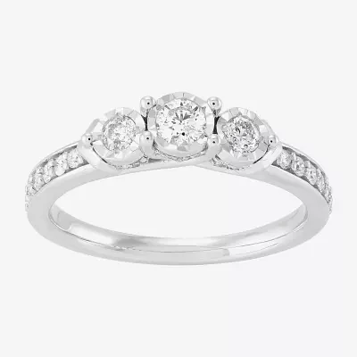 Womens 1 CT. T.W. Natural White Diamond 10K Gold Engagement Ring