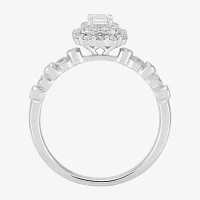 Womens 3/4 CT. T.W. Natural White Diamond 14K White Gold Engagement Ring