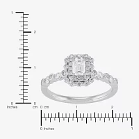 Womens 3/4 CT. T.W. Natural White Diamond 14K White Gold Engagement Ring
