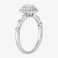 Womens 3/4 CT. T.W. Natural White Diamond 14K White Gold Engagement Ring