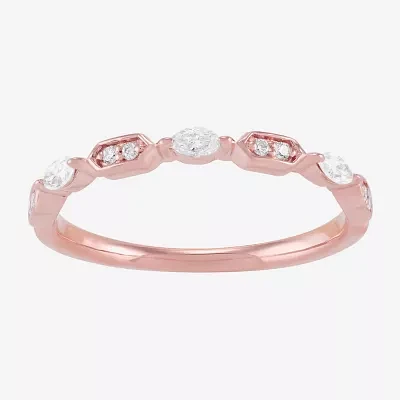 1/5 CT. Natural White Diamond 10K Rose Gold Band