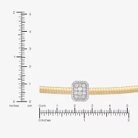 Womens 1/2 CT. T.W. Natural White Diamond 10K White Gold Pendant Necklace