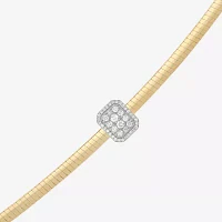 Womens 1/2 CT. T.W. Natural White Diamond 10K White Gold Pendant Necklace