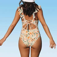 CUPSHE Swimwear Floral One Piece Swimsuit