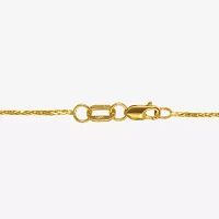 14K Gold 16 Inch Solid Wheat Chain Necklace