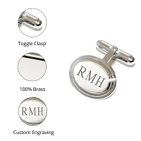 Engravable Oval Cuff Links
