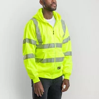 Berne Hi Vis Class 3 Performance Big and Tall Mens Long Sleeve Safety Shirts