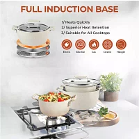 Granitestone 6-pc. Stackable Nesting Non-Stick Pot and Pans Cookware Set