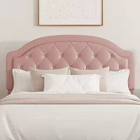 Karley Button-Tufted Faux-Leather Headboard