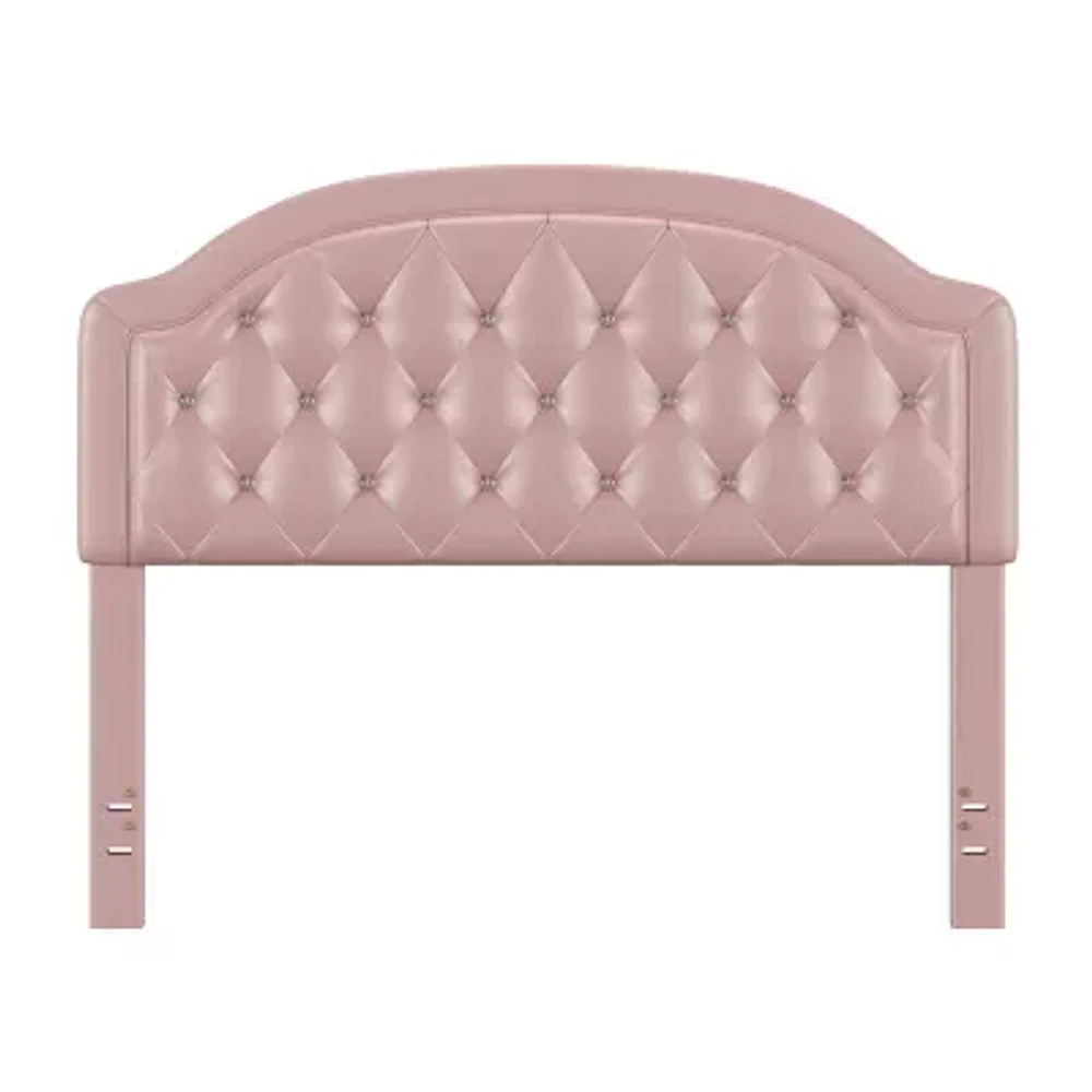 Karley Button-Tufted Faux-Leather Headboard