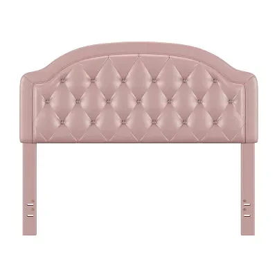 Karley Button-Tufted Faux-Leather Headboard