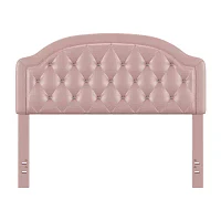 Karley Button-Tufted Faux-Leather Headboard