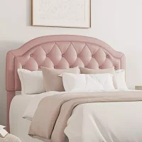 Karley Button-Tufted Faux-Leather Headboard