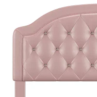 Karley Button-Tufted Faux-Leather Headboard