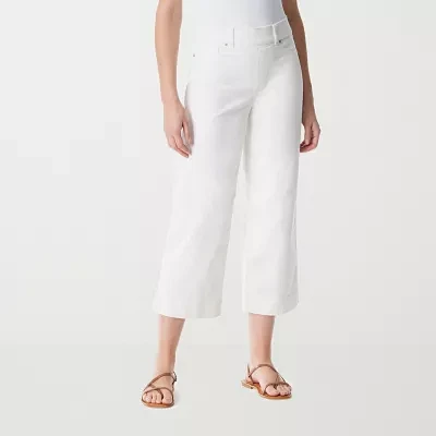 Gloria Vanderbilt® Amanda Shape Effect Womens High Rise Wide Leg Cropped Pants