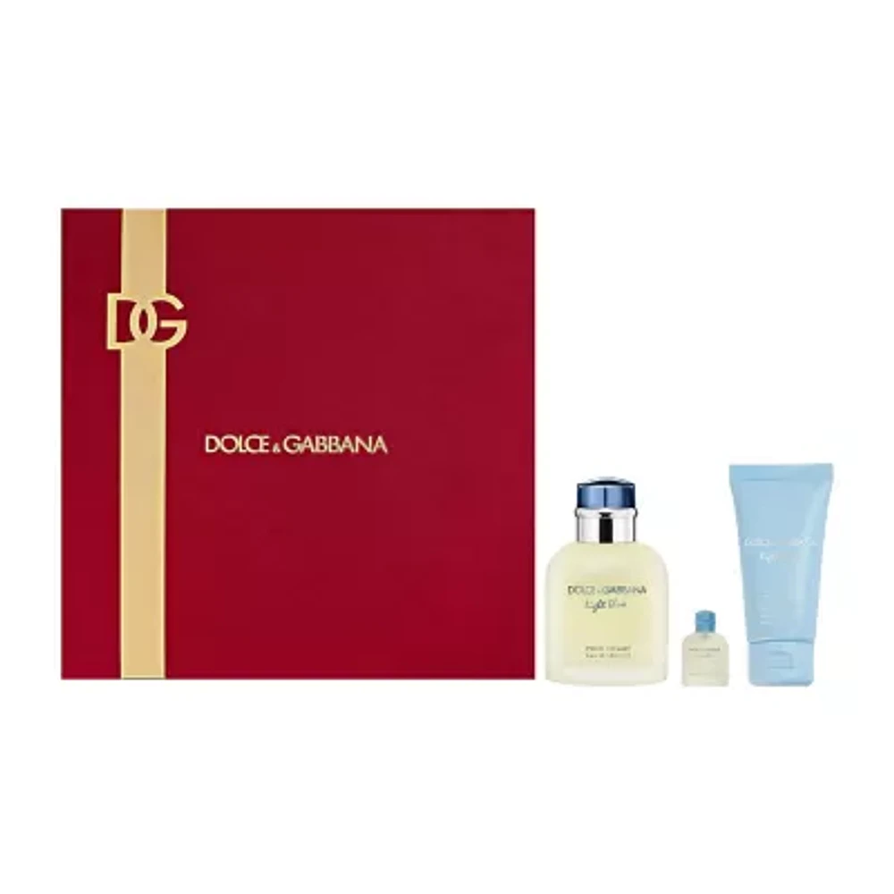 DOLCE&GABBANA Light Blue Mens Eau De Toilette 3-Piece Gift Set ($110 Value)