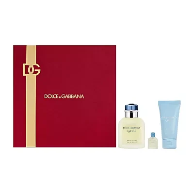 DOLCE&GABBANA Light Blue Mens Eau De Toilette 3-Piece Gift Set ($110 Value)