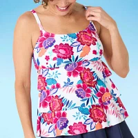 Sonnet Shores Womens Floral Swim Dress