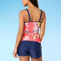 Free Country Floral Tankini Swimsuit Top