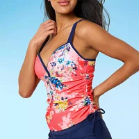 Free Country Floral Tankini Swimsuit Top