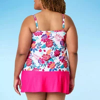 Sonnet Shores Floral Tankini Swimsuit Top Plus