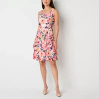 Perceptions Womens Floral Jacket Dress