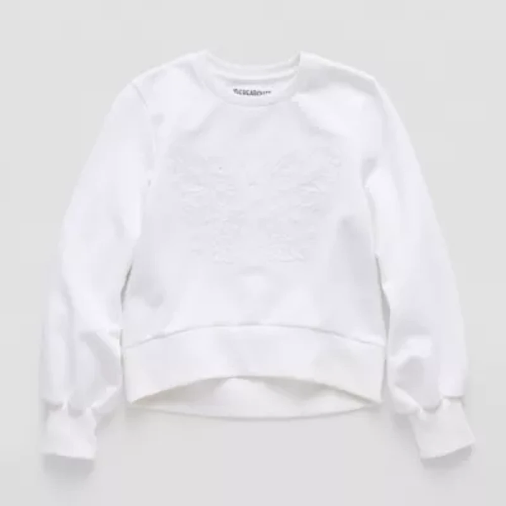 Thereabouts Little & Big Girls Crew Neck Long Sleeve Fleece Sweatshirt