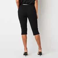 Bold Elements Womens Belted Capri Pants