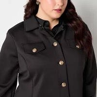 Bold Elements Midweight Womens Plus Shirt Jacket