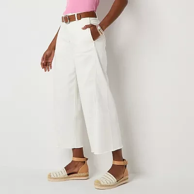 a.n.a Tall Soft Drape Womens High Rise Straight Fit Cropped Pant