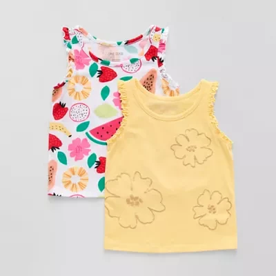 Okie Dokie Toddler & Little Girls 2-pc. Round Neck Tank Top