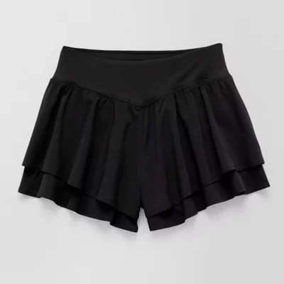 Xersion Little & Big Girls Flowy Mid Rise Pull-On Short