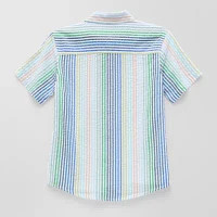 Thereabouts Little & Big Boys Short Sleeve Button-Down Shirt