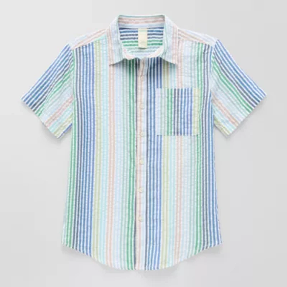 Thereabouts Little & Big Boys Short Sleeve Button-Down Shirt