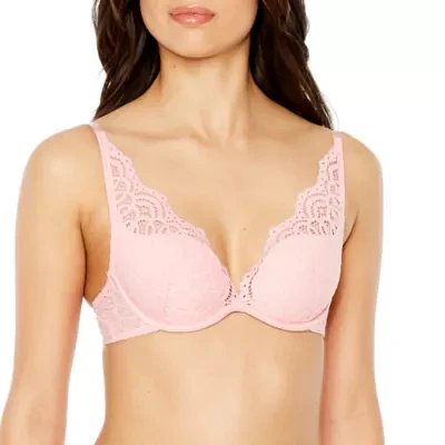 Ambrielle Crochet Lace Plunge Push Up Bra