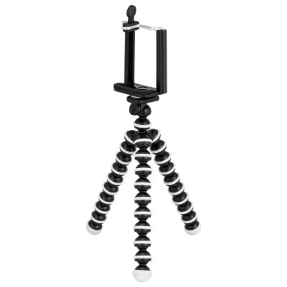 GPX TPD78B 7 in. Bendable Tripod with 10-Section Legs and Slip-Resistant Grips