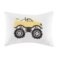 Mi Zone Kids Gavin Monster Truck Reversible Quilt Set With Throw Pillow