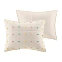 Urban Habitat Kids Ensley Pom 100% Cotton Jacquard Quilt Set With Throw Pillows