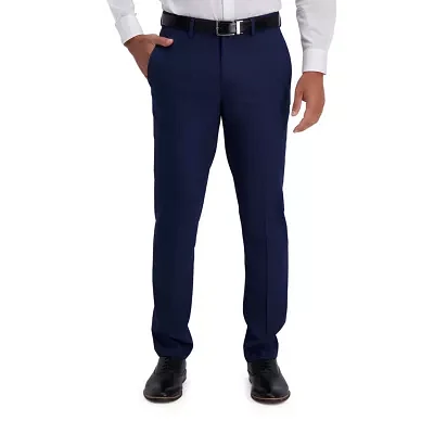 Haggar Mens Stretch Fabric Slim Fit Flat Front Suit Pant