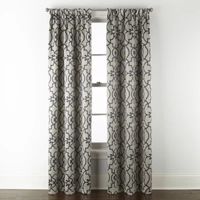 Regal Home Ironwork Windowpane Rod Pocket Blackout Set of 2 Curtain Panels