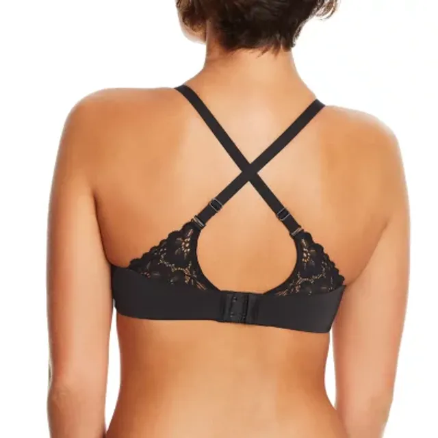 MAIDENFORM Women's One Fab Fit Extra Coverage Lace T-Back, Black