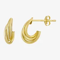 C-Hoop 14K Gold 10mm Hoop Earrings