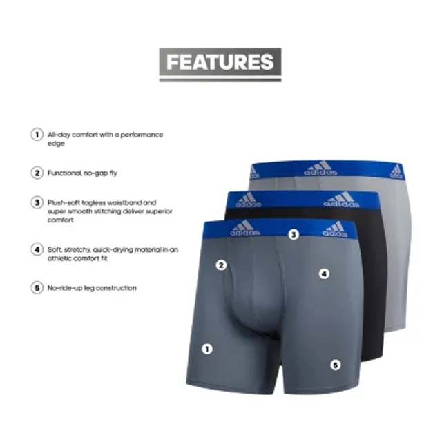 Men's adidas 3-pack Performance Boxer Briefs - Underwear