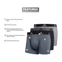 adidas Performance Mens 3 Pack Trunks