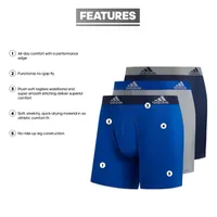 adidas Performance Mens 3 Pack Boxer Briefs