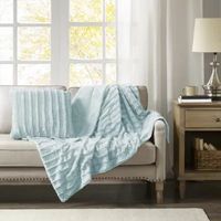 Madison Park York Faux Fur Square Throw Pillow