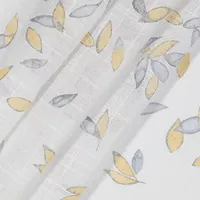Fieldcrest Arden Floral Flutter Cotton Sheer Grommet Top Single Curtain Panel